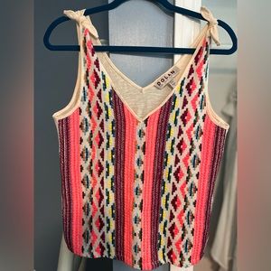 NWOT Anthropologie Dolan V-Neck Embroidered Tank. Never worn.